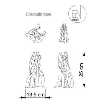 Maljakko "Entangle tube"