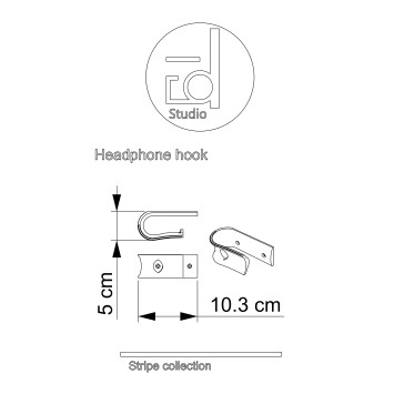 Kuulokekoukku pöydän alle