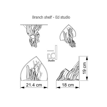 Hylly "Branch Shelf"