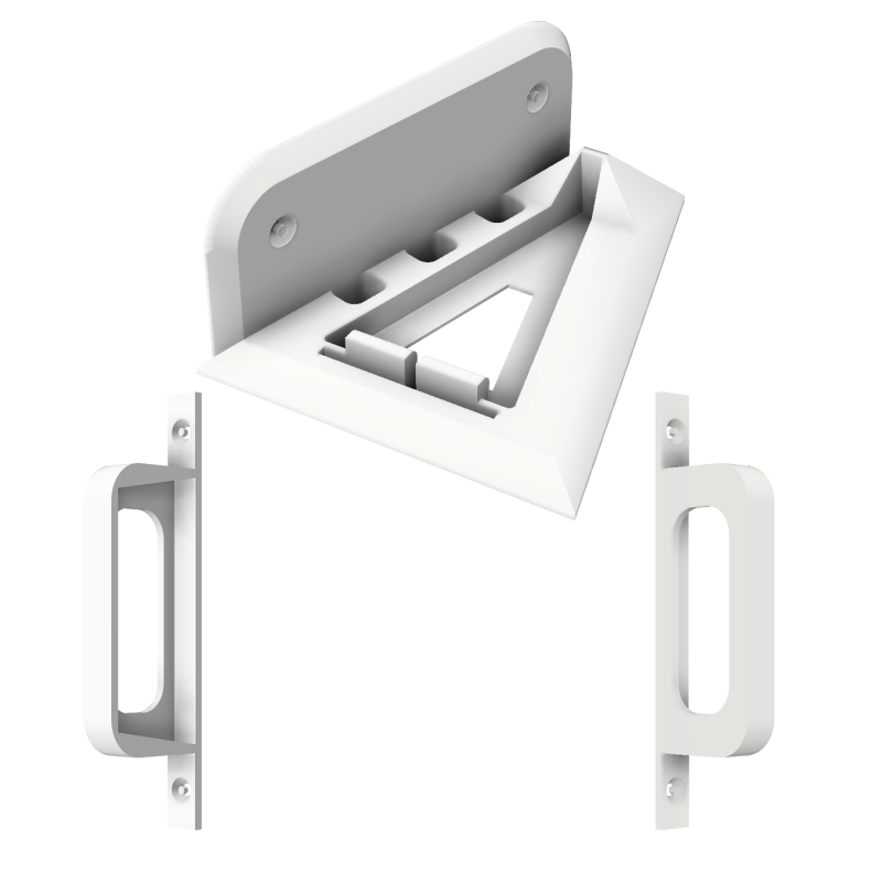 Starlink-routerin Gen.1 + virtalähteen seinäkiinnike